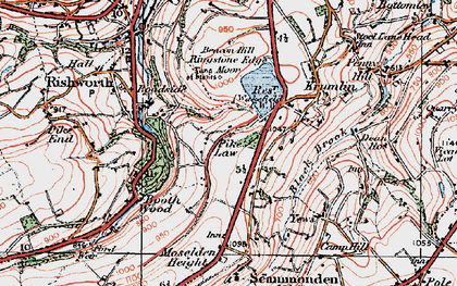 Old map of Pike Law in 1925