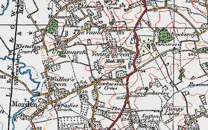 Old map of Pikestye in 1920