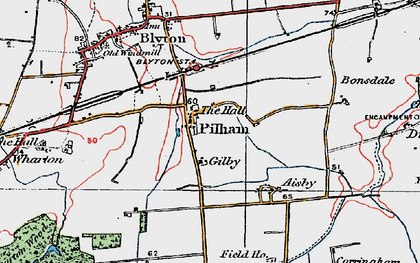 Old map of Pilham in 1923