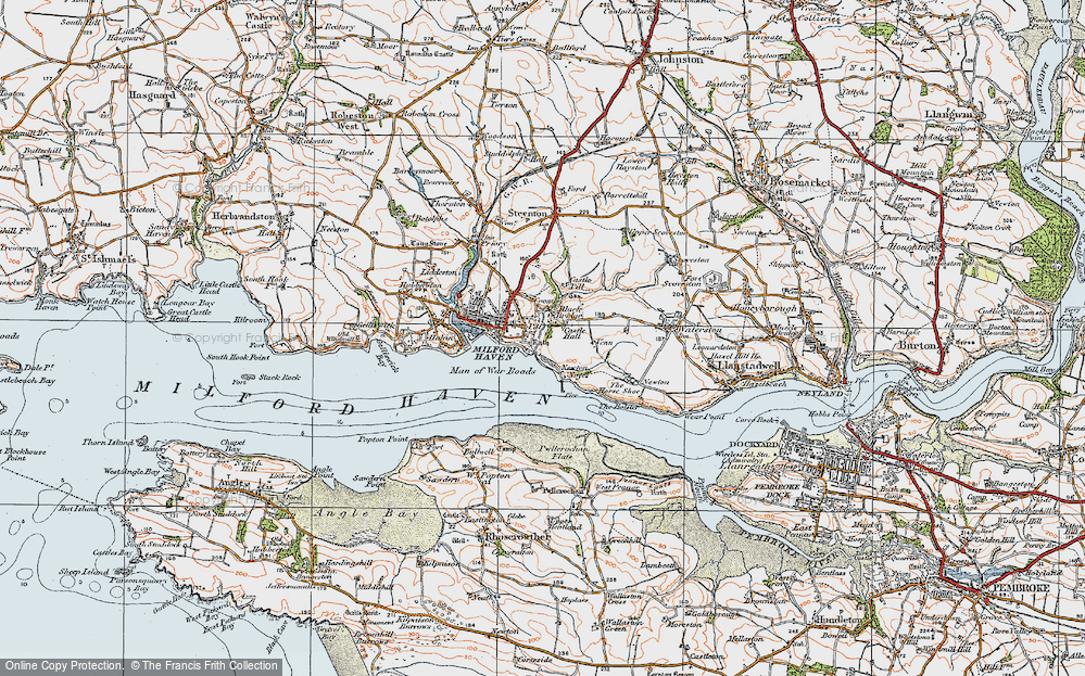 Old Map of Pill, 1922 in 1922