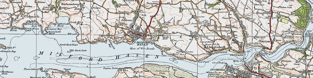 Old map of Pill in 1922