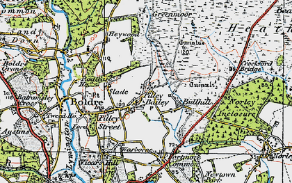 Old map of Pilley Bailey in 1919
