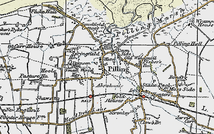 Old map of Pilling in 1924