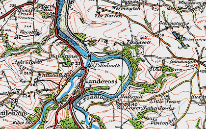 Old map of Pillmouth in 1919