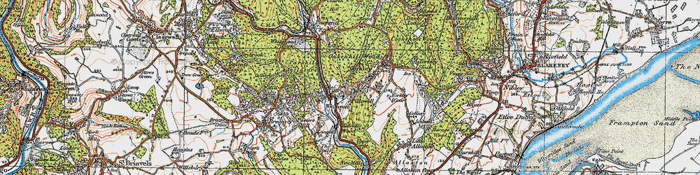 Old map of Pillowell in 1919