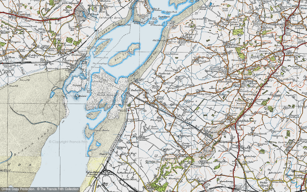 Old Map of Pilning, 1919 in 1919