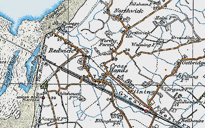 Old map of Pilning in 1919