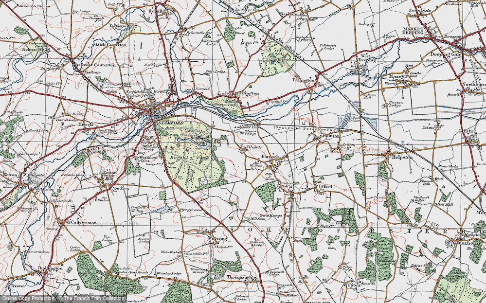 Old Map of Pilsgate, 1922 in 1922