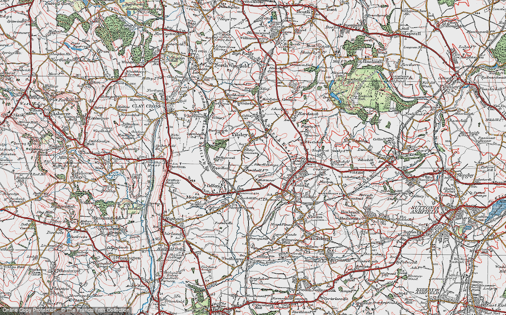 Old Map of Pilsley Green, 1923 in 1923
