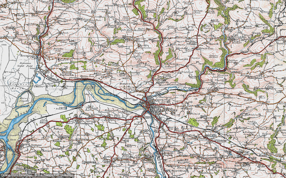 Old Map of Pilton, 1919 in 1919