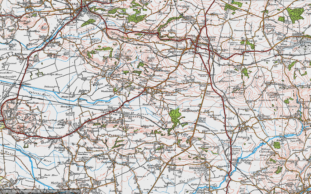 Old Map of Pilton, 1919 in 1919