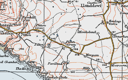 Old map of Pilton Green in 1923