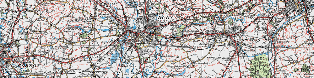 Old map of Pimhole in 1924