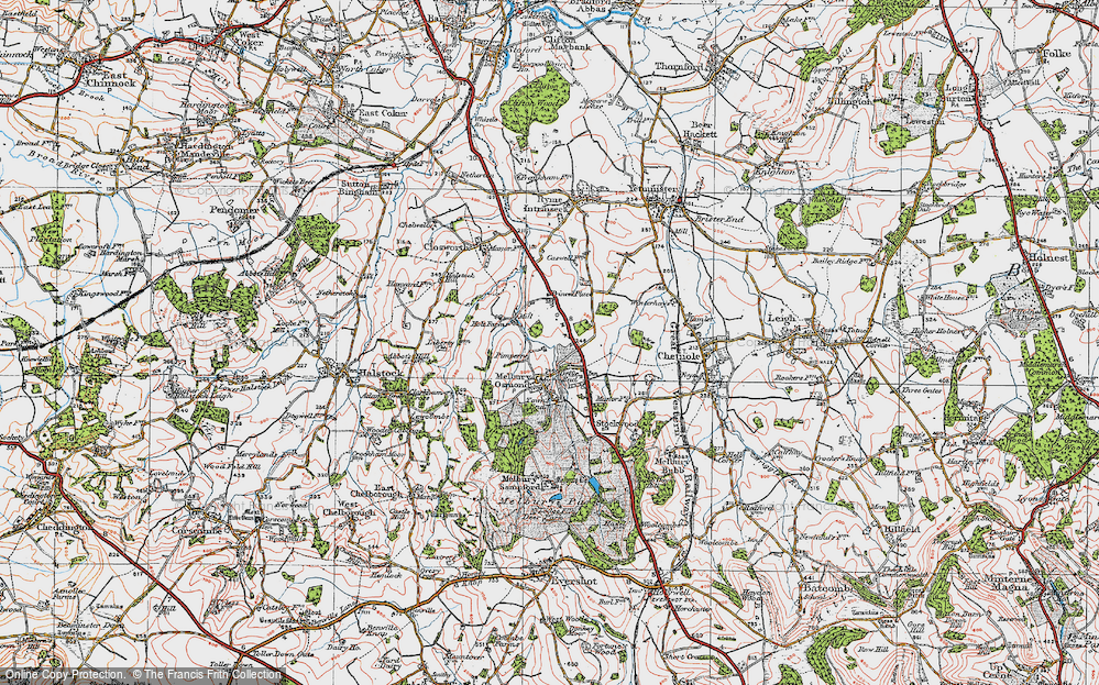 Old Map of Pimperne, 1919 in 1919