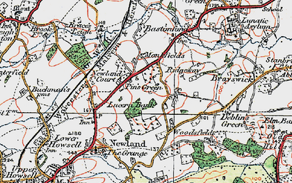 Old map of Pin's Green in 1920