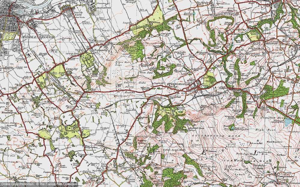 Old Map of Historic Map covering Bousdale Woods in 1925