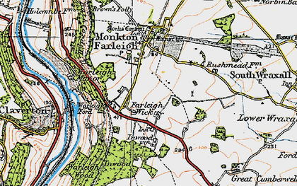 Old map of Pinckney Green in 1919