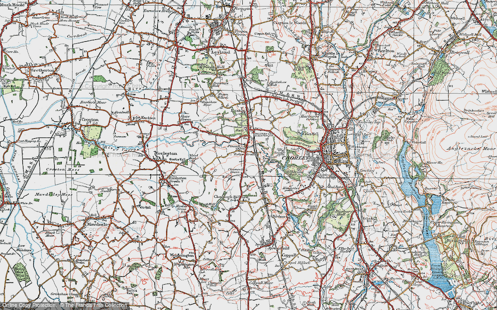 Old Map of Pincock, 1924 in 1924