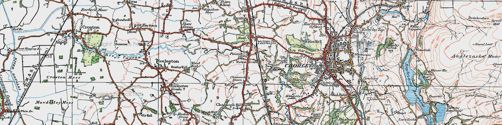 Old map of Pincock in 1924