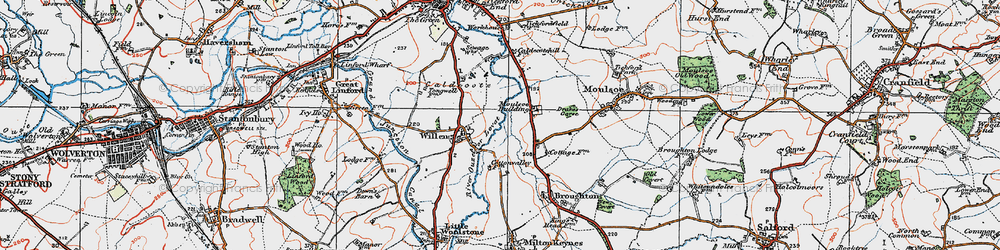 Old map of Pineham in 1919