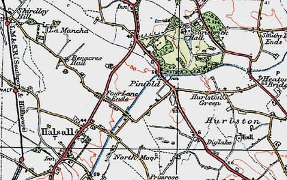 Old map of Pinfold in 1923