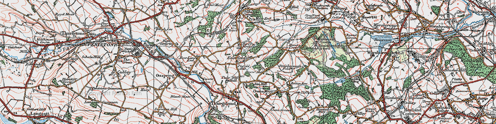 Old map of Pinfold Hill in 1924
