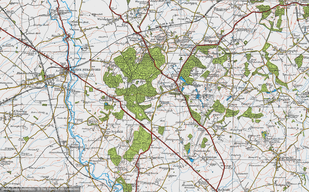 Old Map of Historic Map covering Bell's Copse in 1919
