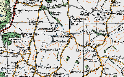 Old map of Pinford End in 1921