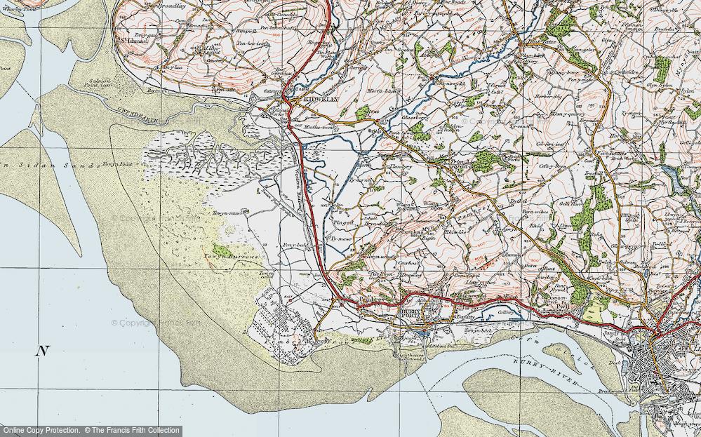 Old Map of Pinged, 1923 in 1923