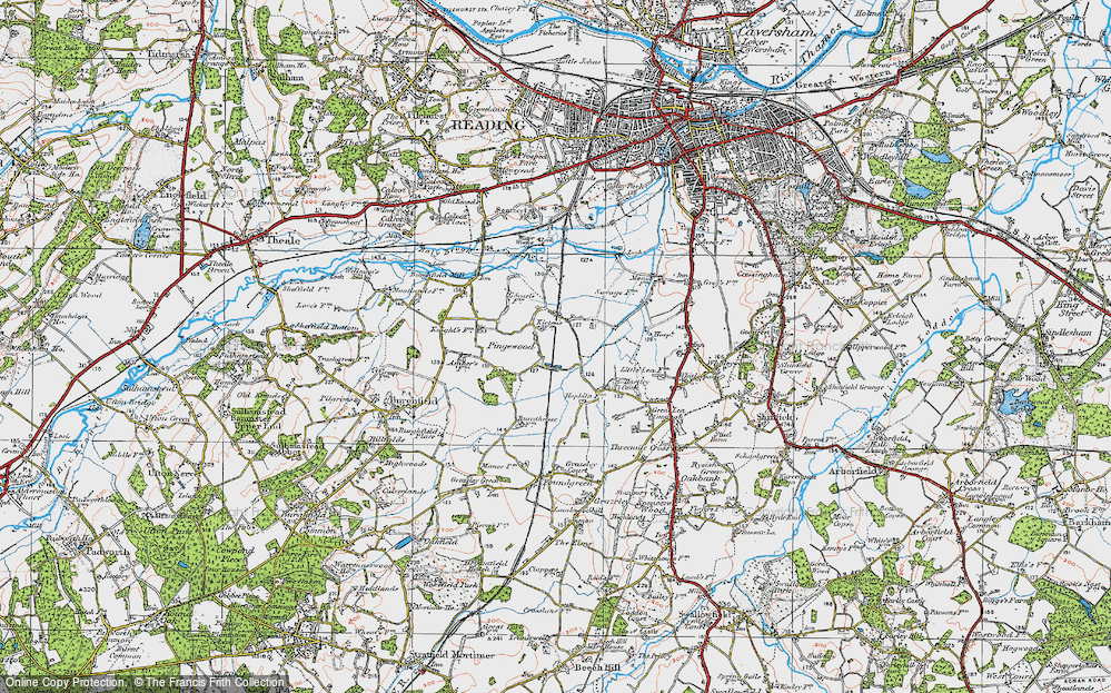 Old Map of Pingewood, 1919 in 1919