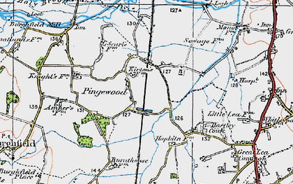 Old map of Pingewood in 1919