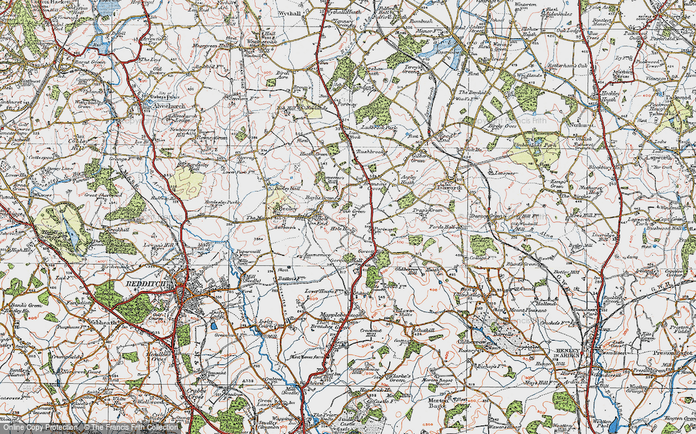Old Map of Pink Green, 1919 in 1919