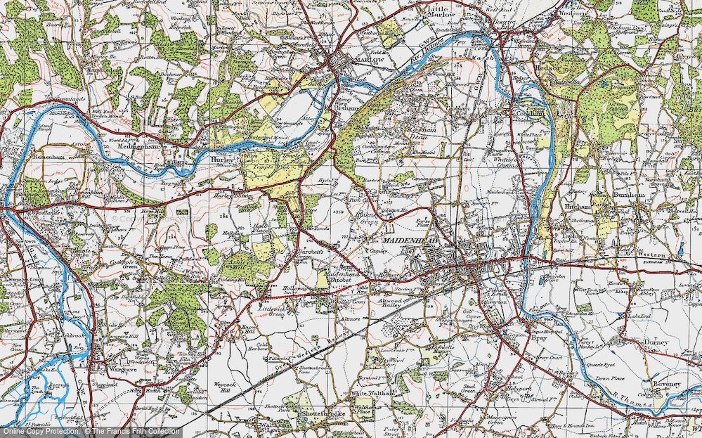 Old Map of Pinkneys Green, 1919 in 1919