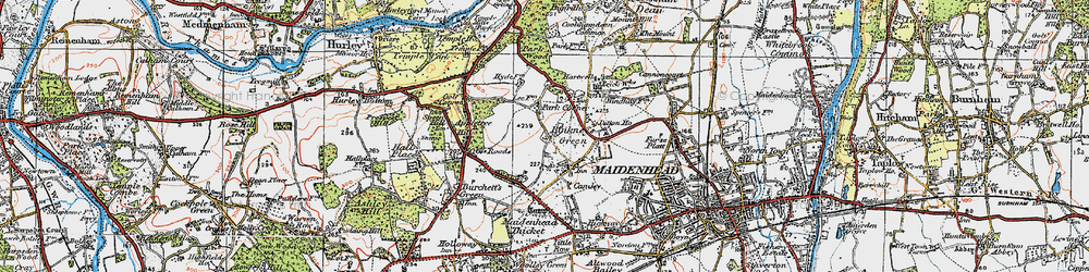 Old map of Pinkneys Green in 1919