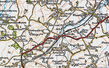 Old map of Pinksmoor in 1919
