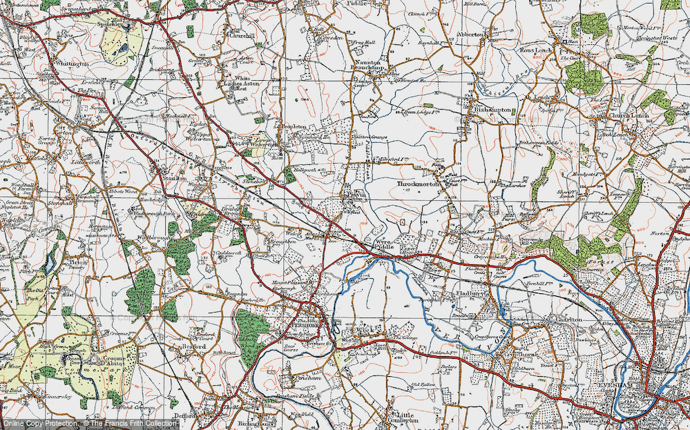 Old Map of Pinvin, 1919 in 1919