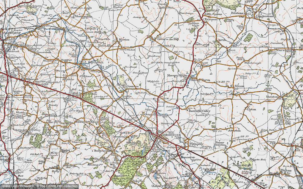 Old Map of Pinwall, 1921 in 1921