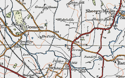 Old map of Pinwall in 1921