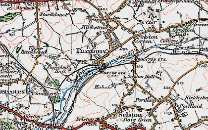 Old map of Pinxton in 1923