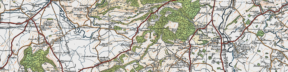 Old map of Woodlands in 1920