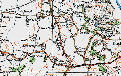 Old map of Piper's End in 1920
