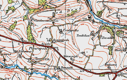 Old map of Pipers Pool in 1919