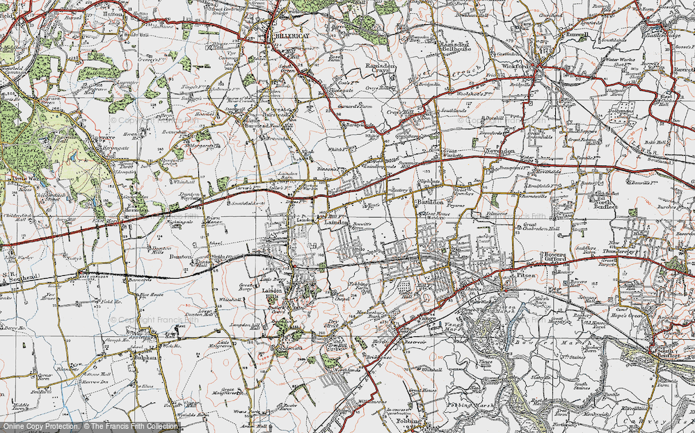 Old Map of Historic Map covering Gloucester Park in 1920