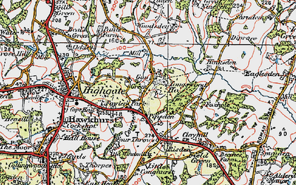 Old map of Pipsden in 1921