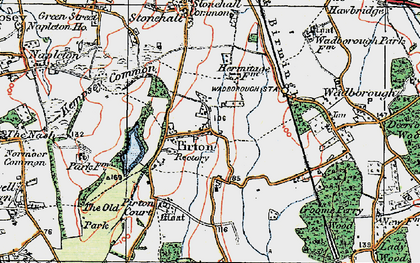 Old map of Pirton in 1920