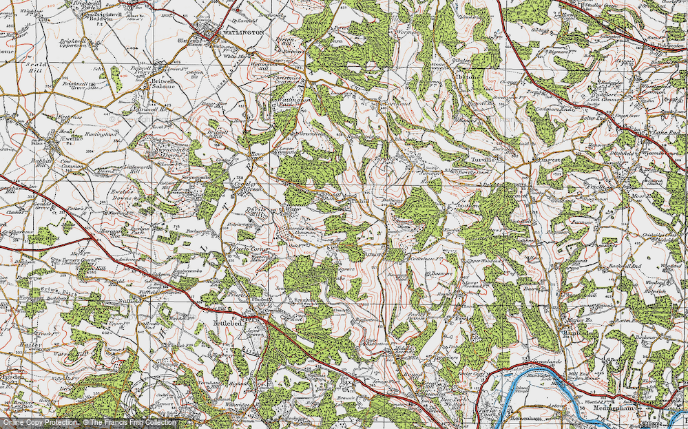Old Map of Pishill, 1919 in 1919