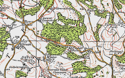 Old map of Pishill Bank in 1919