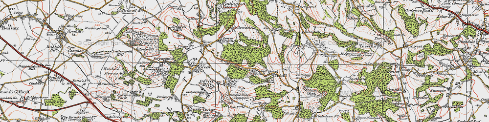 Old map of Pishill Bank in 1919