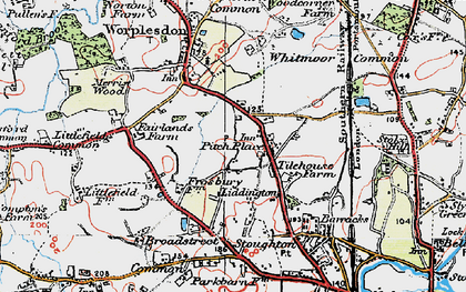 Old map of Pitch Place in 1920