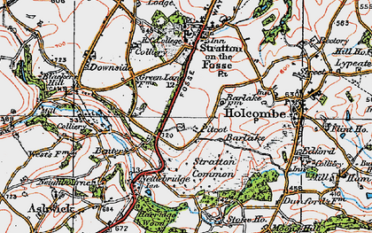 Old map of Pitcot in 1919